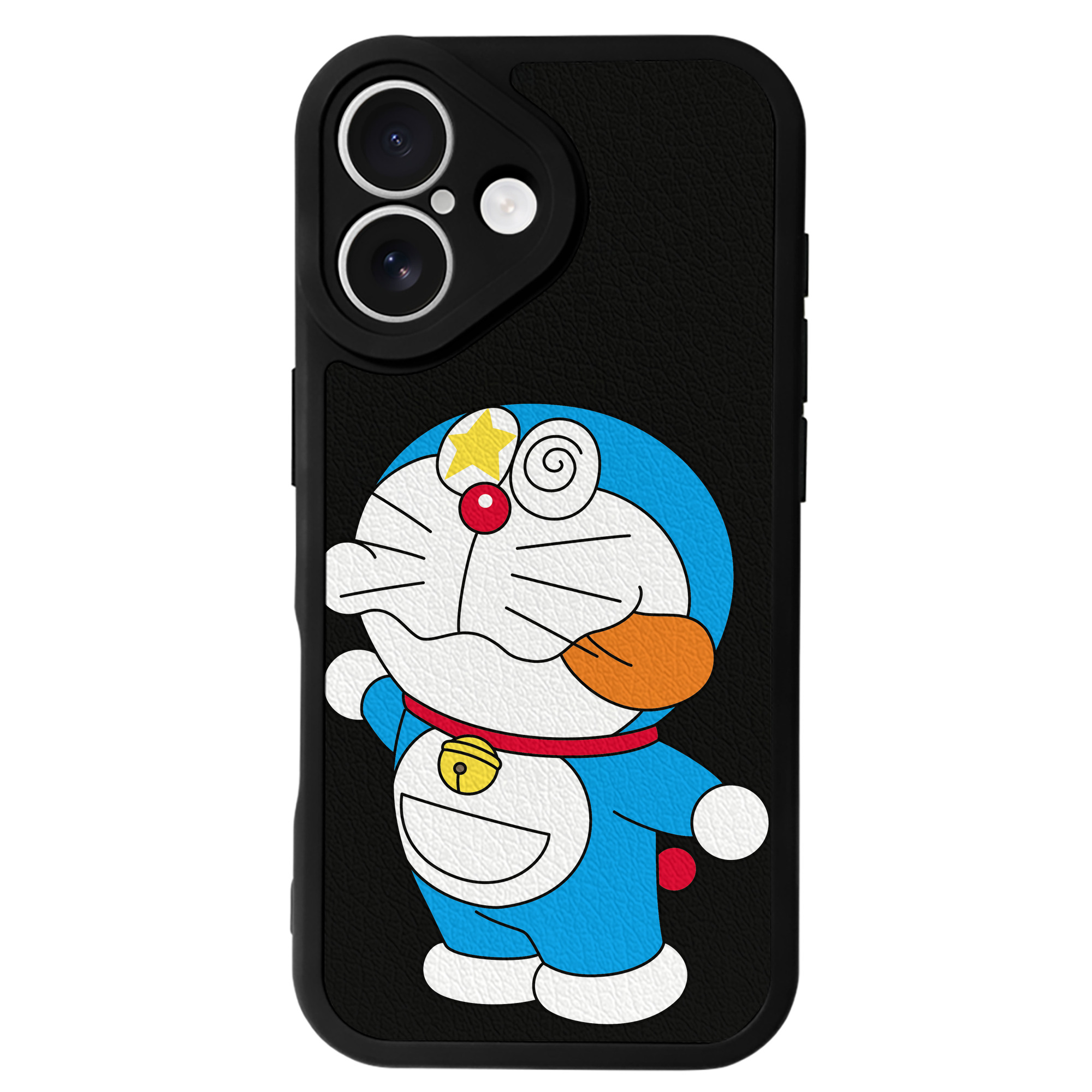 （画像用） ドラえもん Doraemon 【iPhone 16シリーズ対応】シリコンスマホケース（レザー調） 材質：シリコン